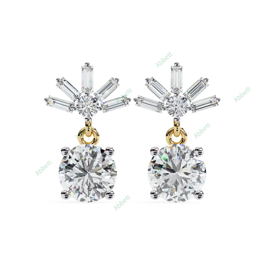 Round Four Prong Drop Earring DRFO1359