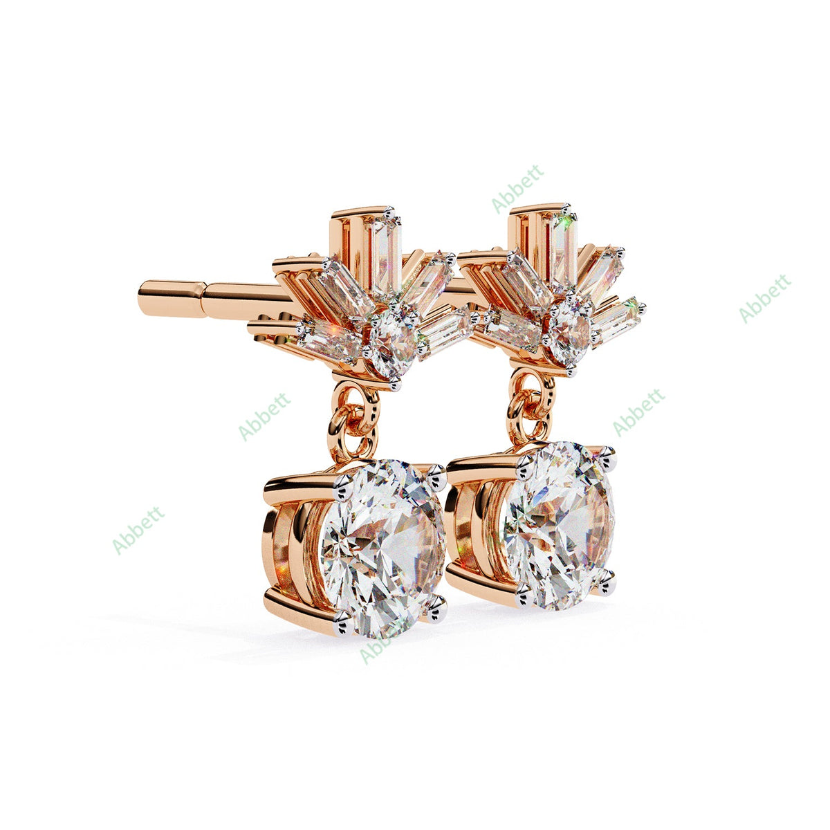 Four Prong Drop Earring DRFO1359