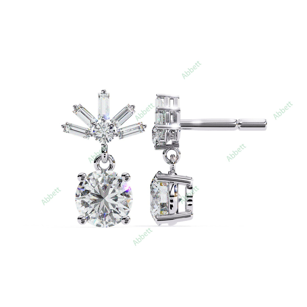 Four Prong Drop Earring DRFO1359