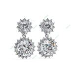 Load image into Gallery viewer, Round Halo Drop Earring DRHA1360
