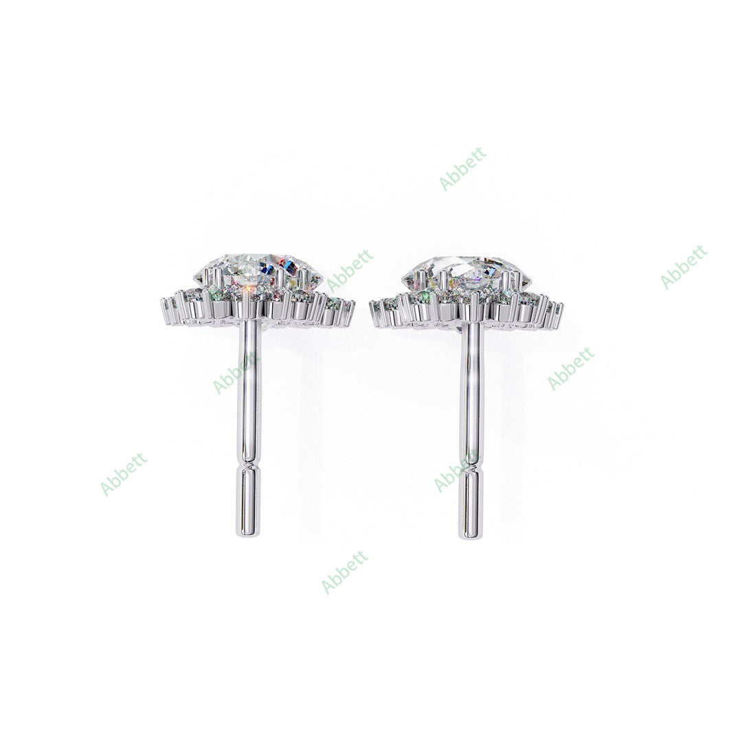 Round Halo Drop Earring DRHA1360