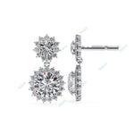 Load image into Gallery viewer, Round Halo Drop Earring DRHA1360
