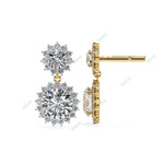 Load image into Gallery viewer, Round Halo Drop Earring DRHA1360
