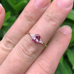 Load image into Gallery viewer, Dainty Oval Cut Lab-Grown Alexandrite Ring | 1.0ct Tiny Marquise Cluster Botanical Accents