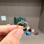 Load image into Gallery viewer, Dainty Oval Cut Lab-Grown Alexandrite Solitaire Ring | 1.0ct Pavé Band Promise Ring