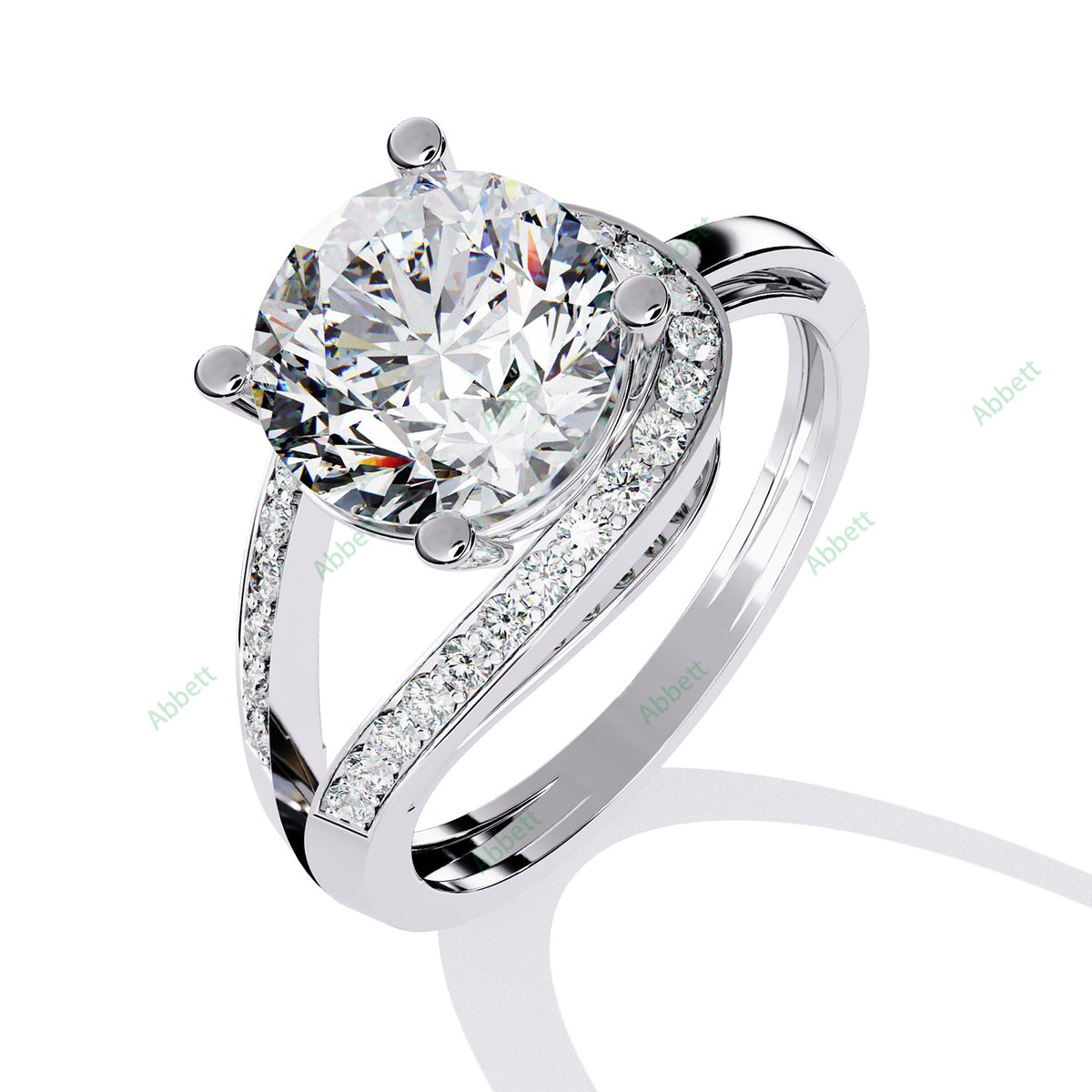 Accented Engagement Ring ENAC1193