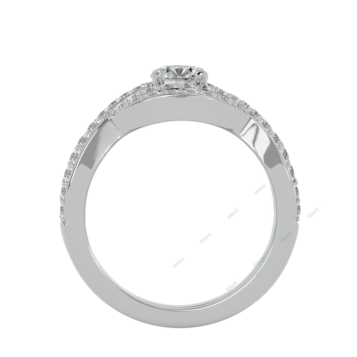 Statement Round Twisted Bridal Ring Set — product view 5
