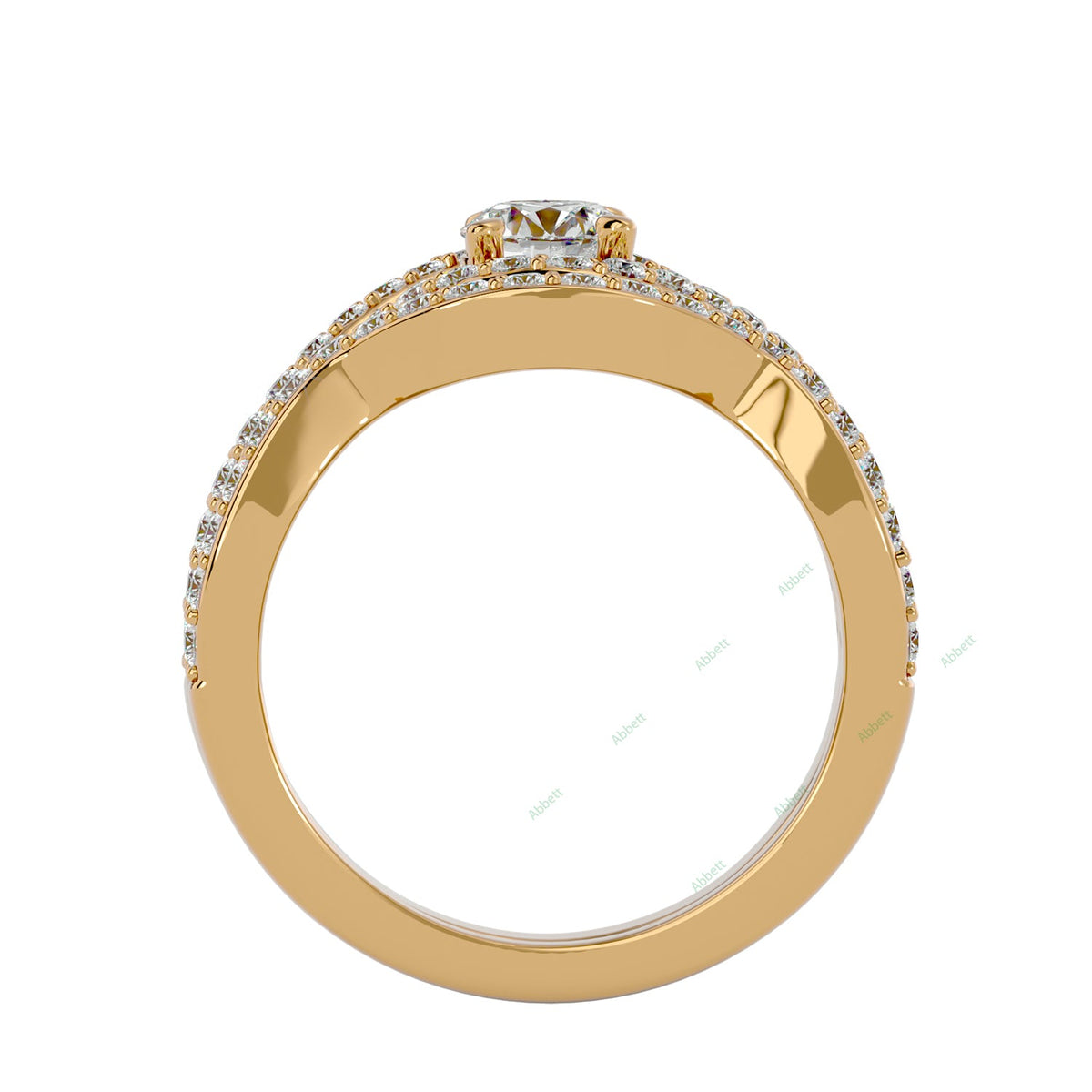 Statement Round Twisted Bridal Ring Set — product view 6