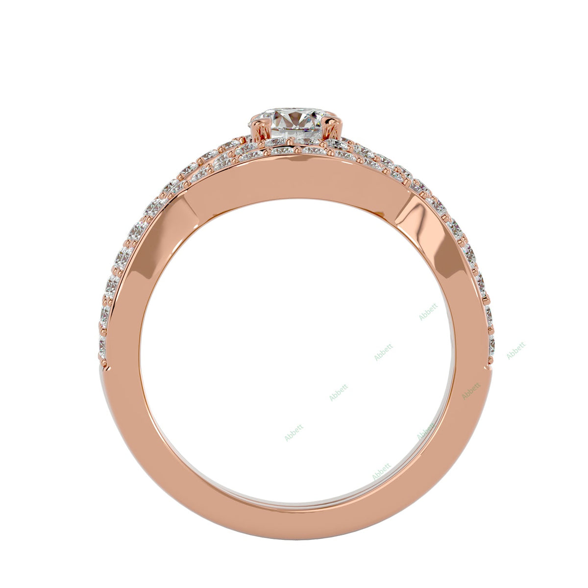 Statement Round Twisted Bridal Ring Set — product view 7