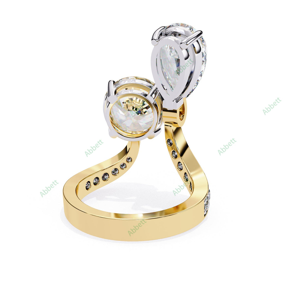 Curved Engagement Ring ENCU1129