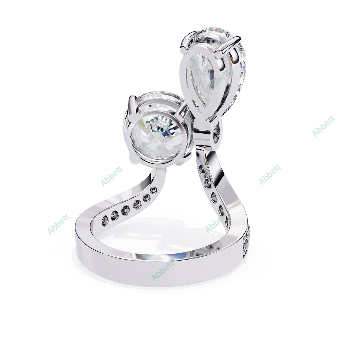 Curved Engagement Ring ENCU1129