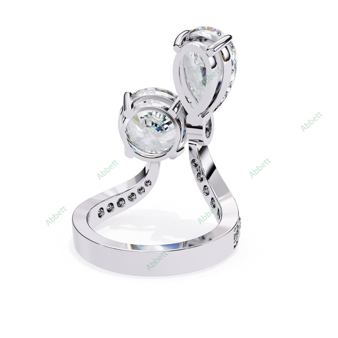 Curved Engagement Ring ENCU1129