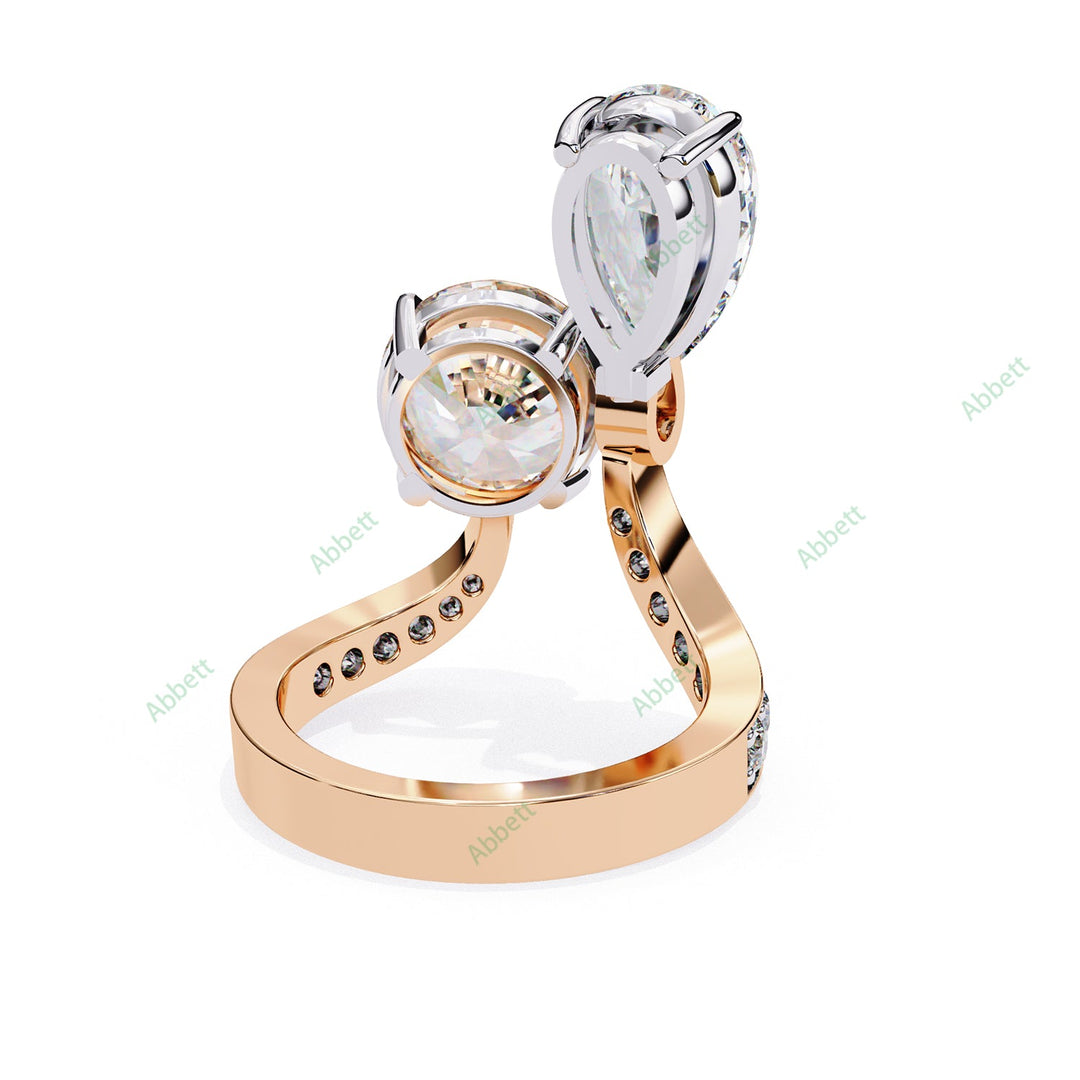Curved Engagement Ring ENCU1129
