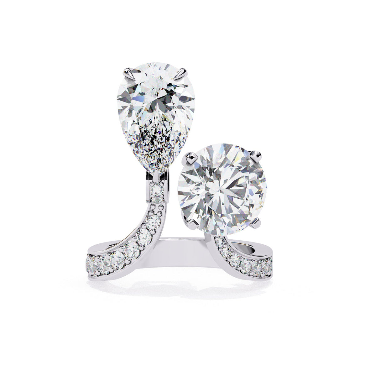 Curved Engagement Ring ENCU1129