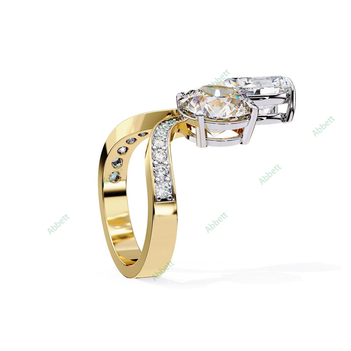 Curved Engagement Ring ENCU1129