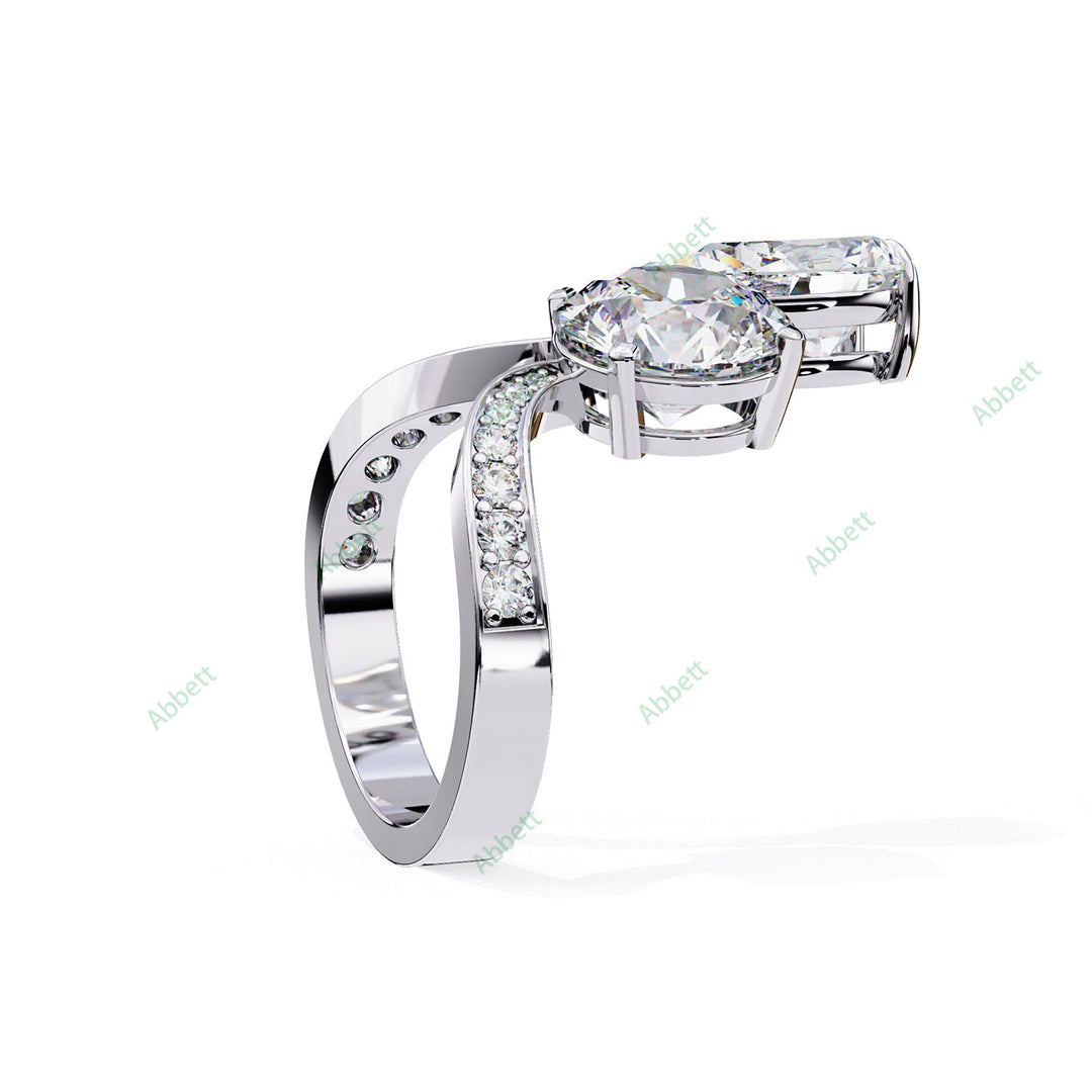 Curved Engagement Ring ENCU1129