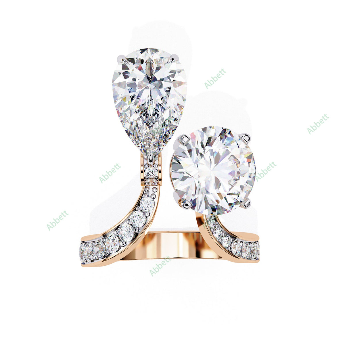 Curved Engagement Ring ENCU1129