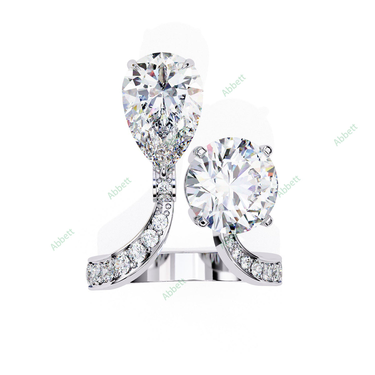 Curved Engagement Ring ENCU1129