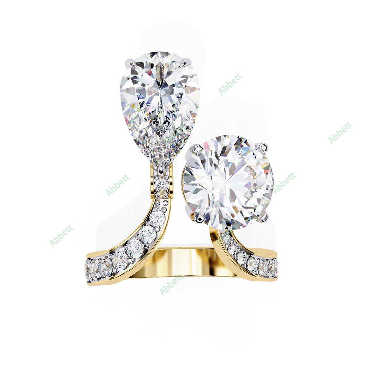 Curved Engagement Ring ENCU1129