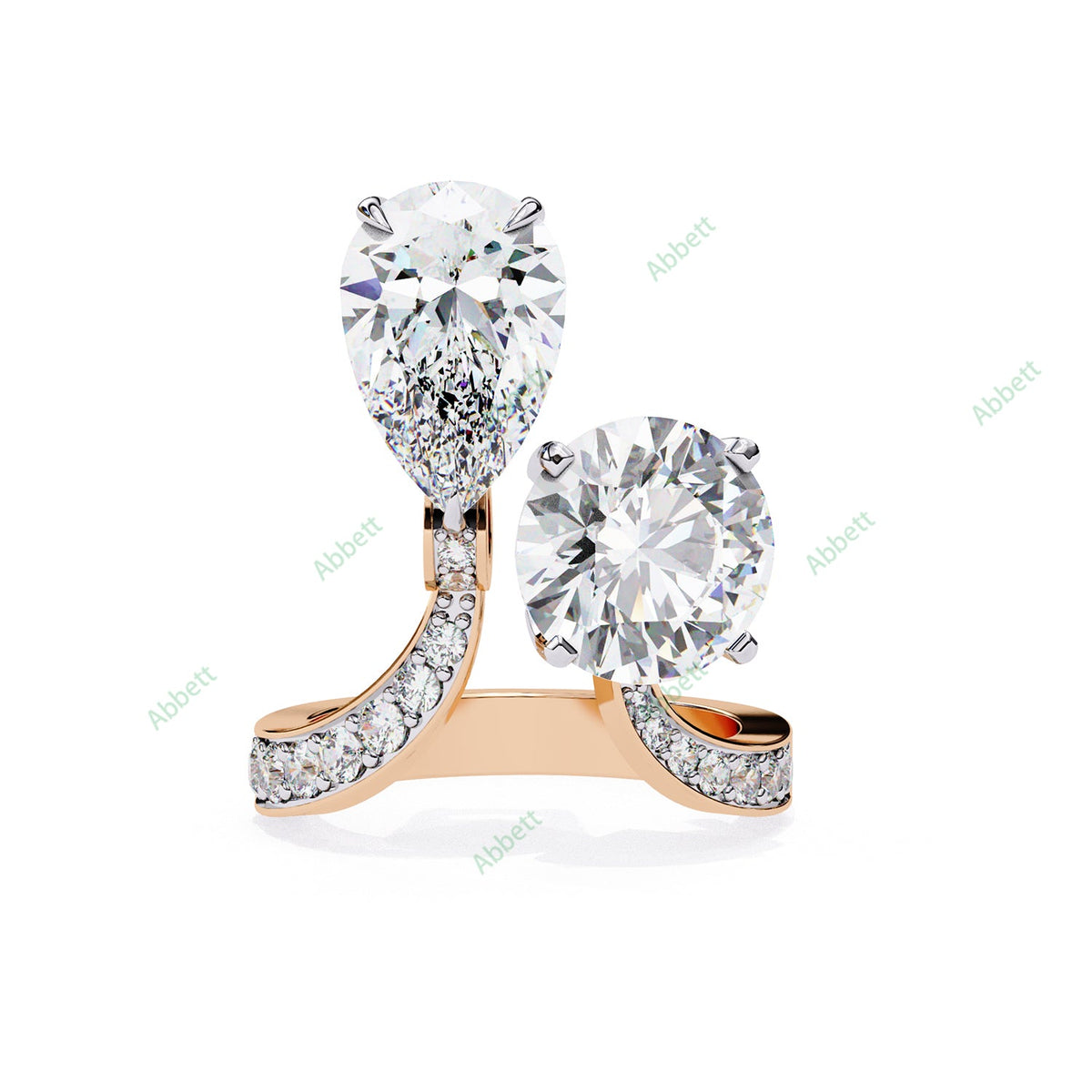 Curved Engagement Ring ENCU1129