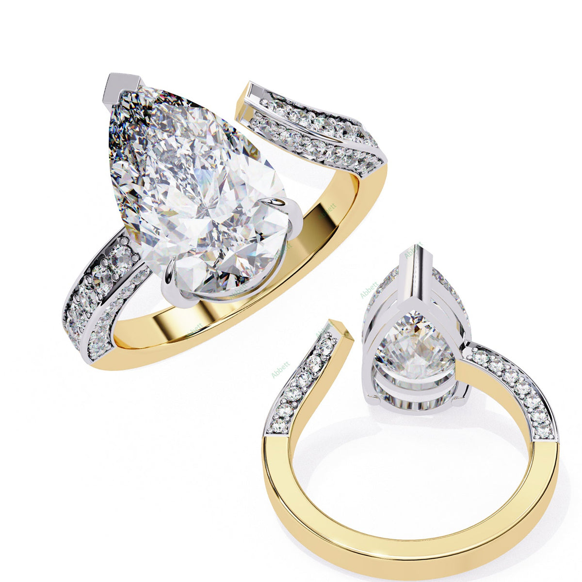 Curved Engagement Ring ENCU1130