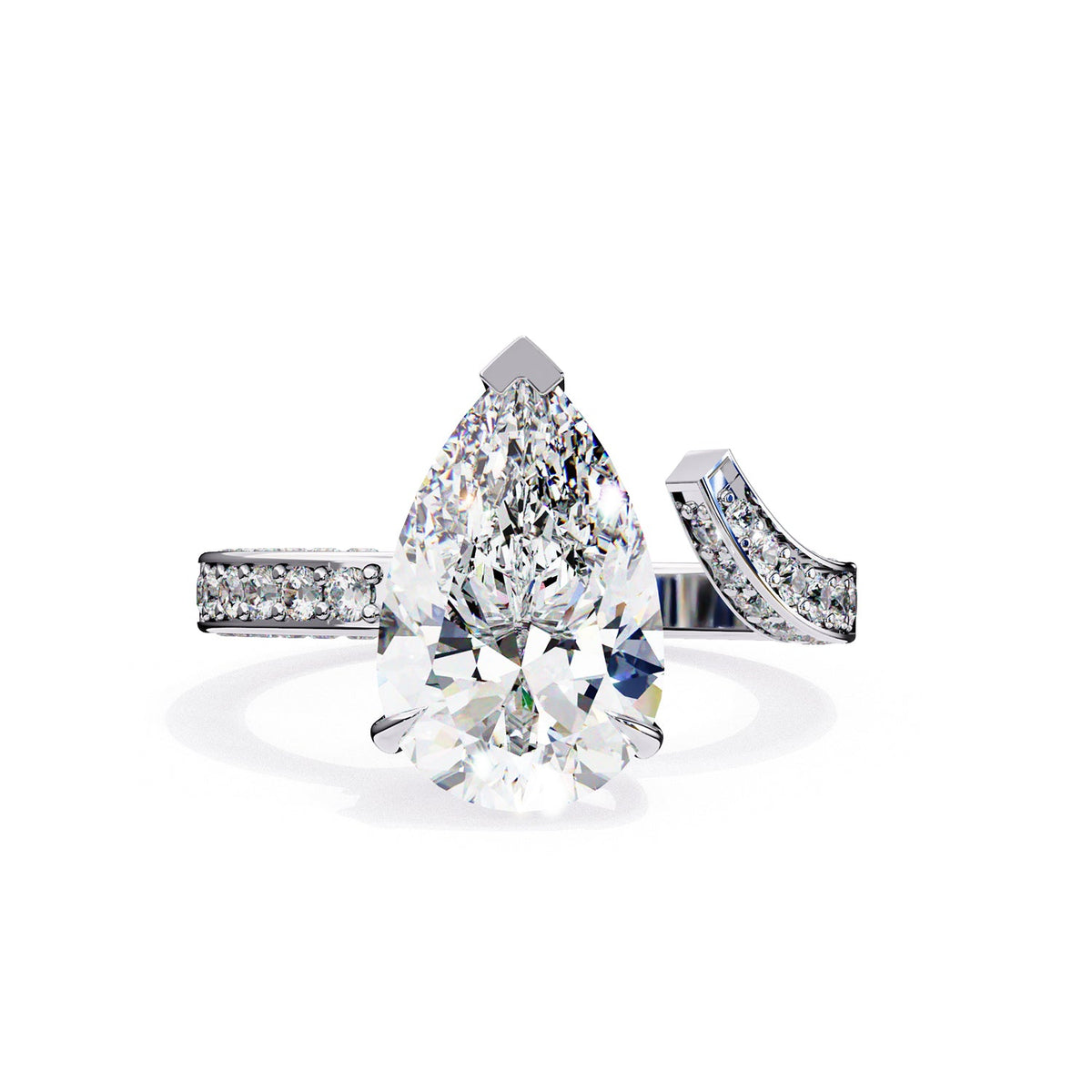 Curved Engagement Ring ENCU1130