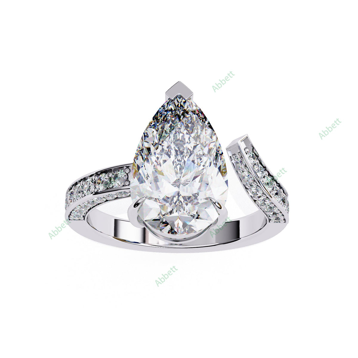 Curved Engagement Ring ENCU1130