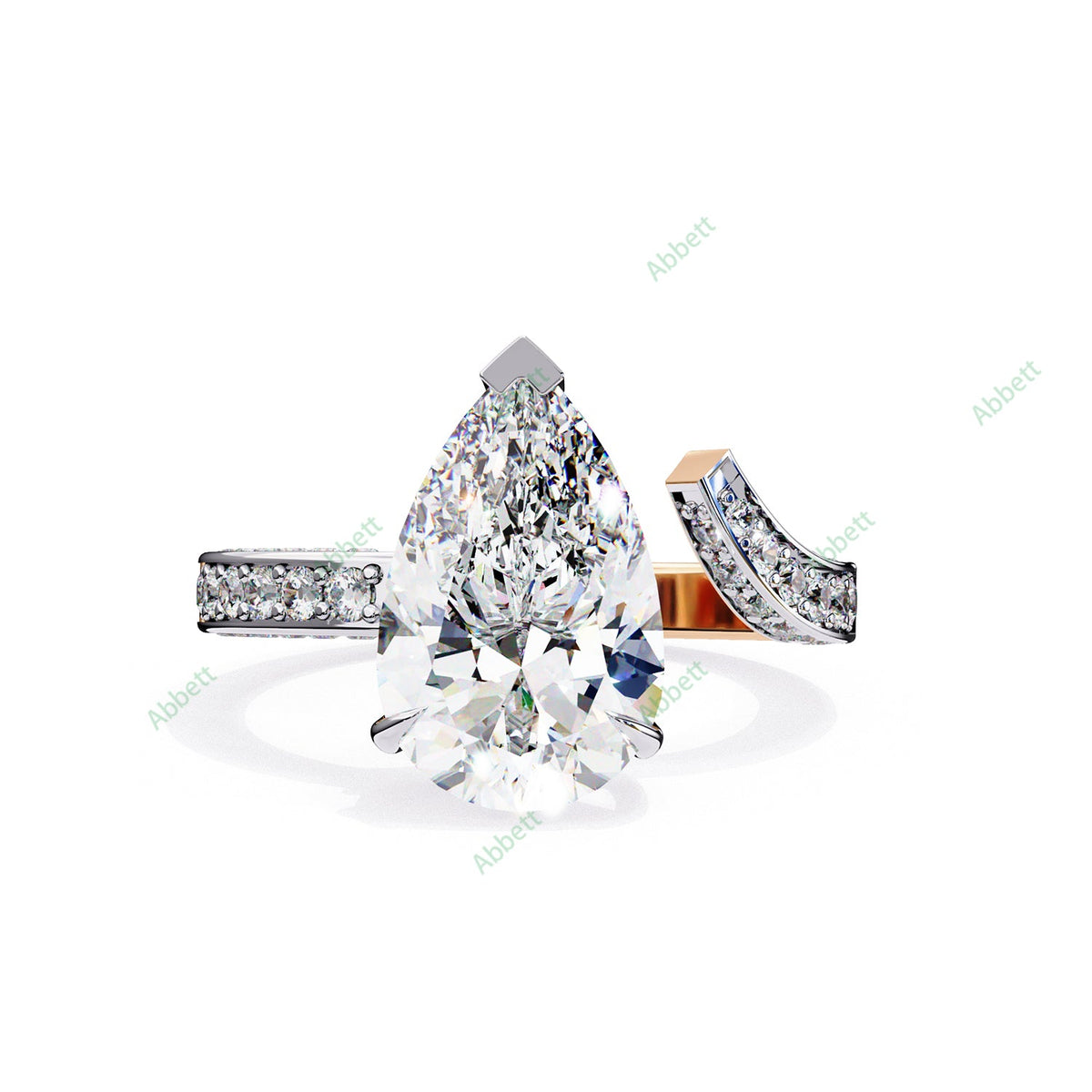 Curved Engagement Ring ENCU1130