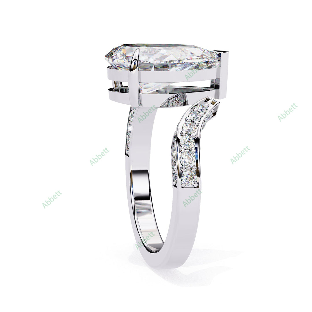 Curved Engagement Ring ENCU1130