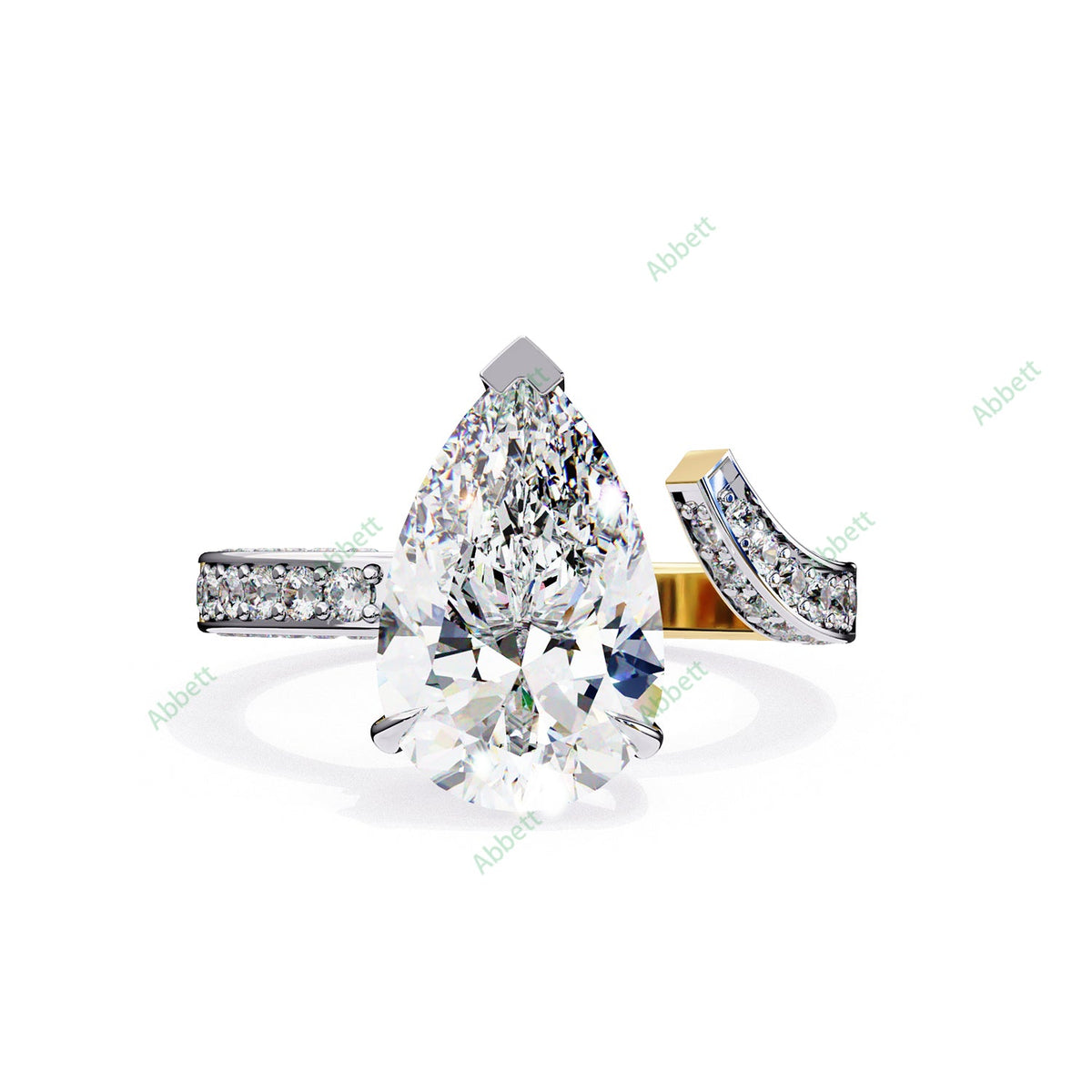 Curved Engagement Ring ENCU1130