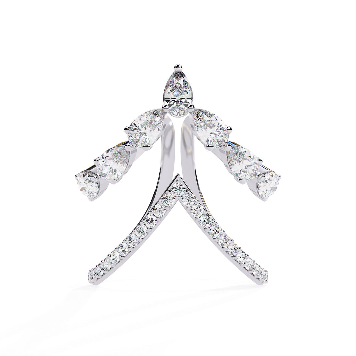 Curved Engagement Ring ENCU1180