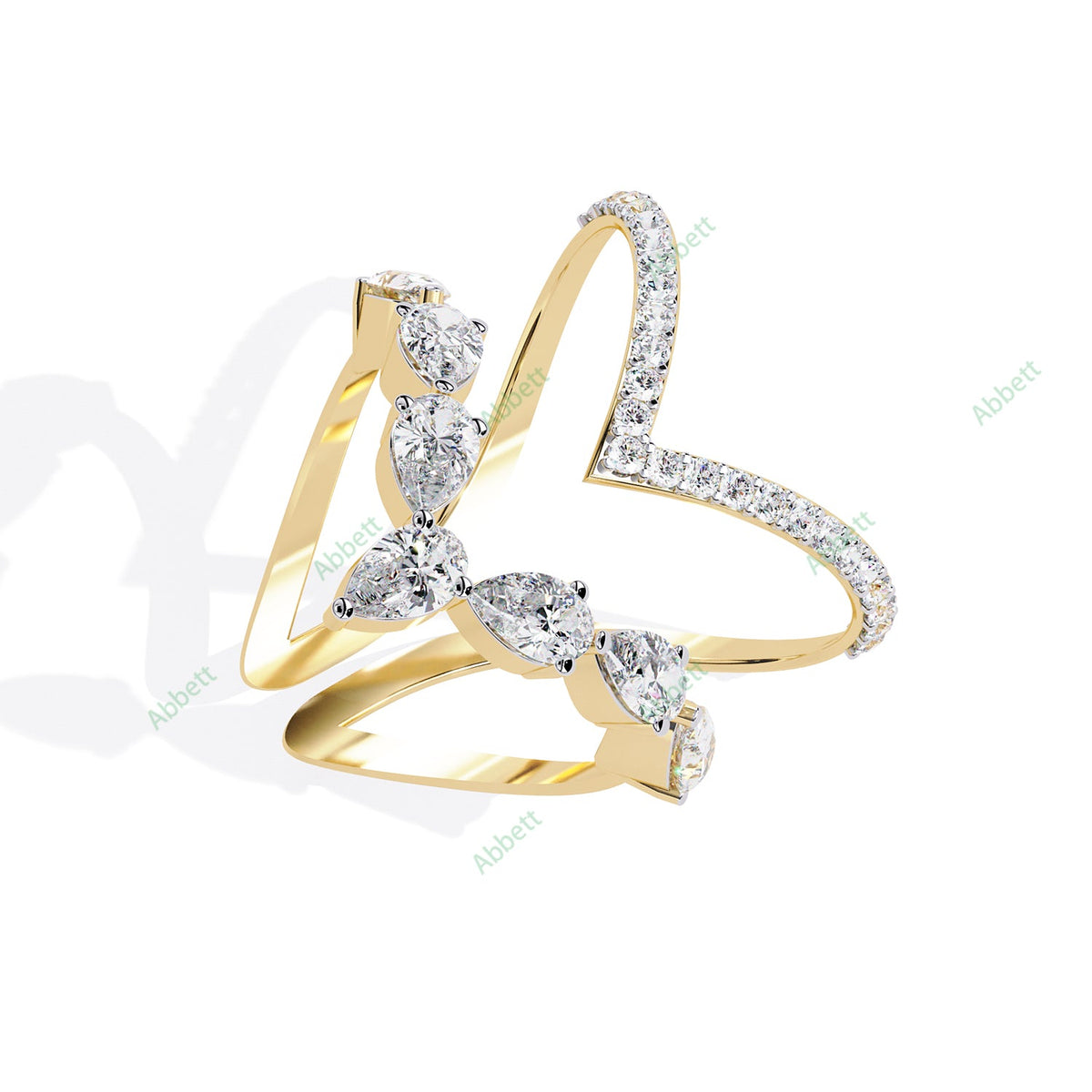 Curved Engagement Ring ENCU1180
