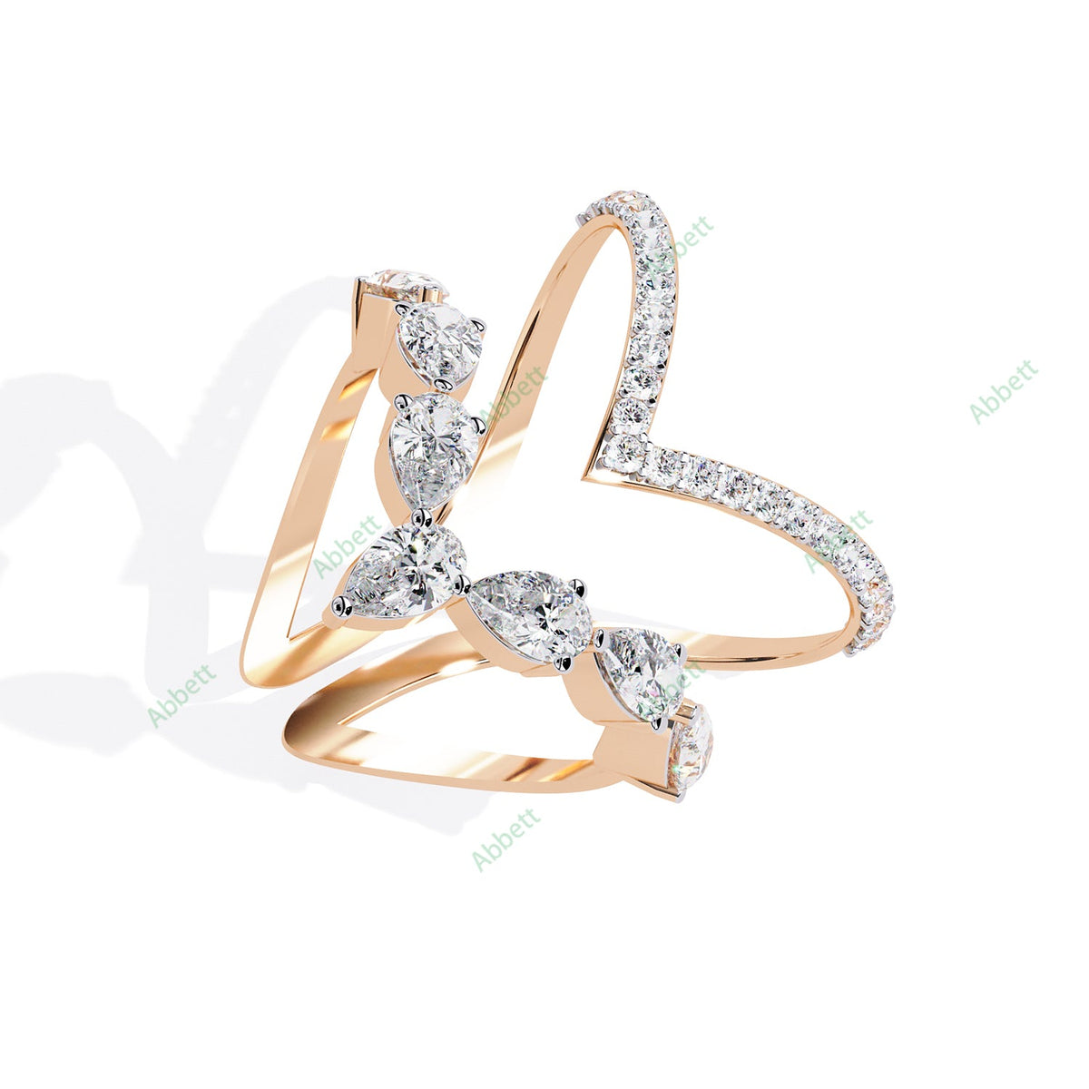 Curved Engagement Ring ENCU1180