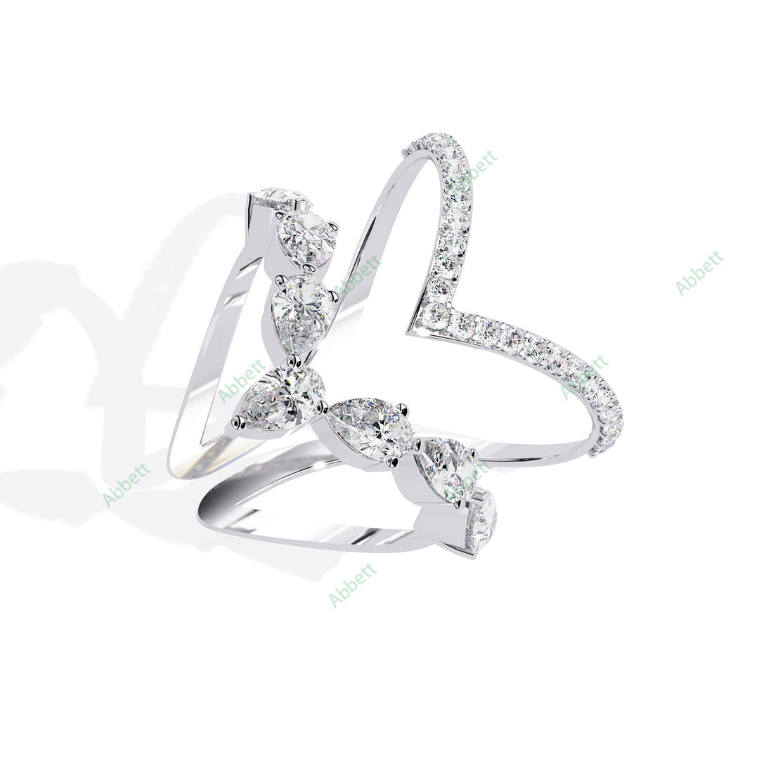 Curved Engagement Ring ENCU1180