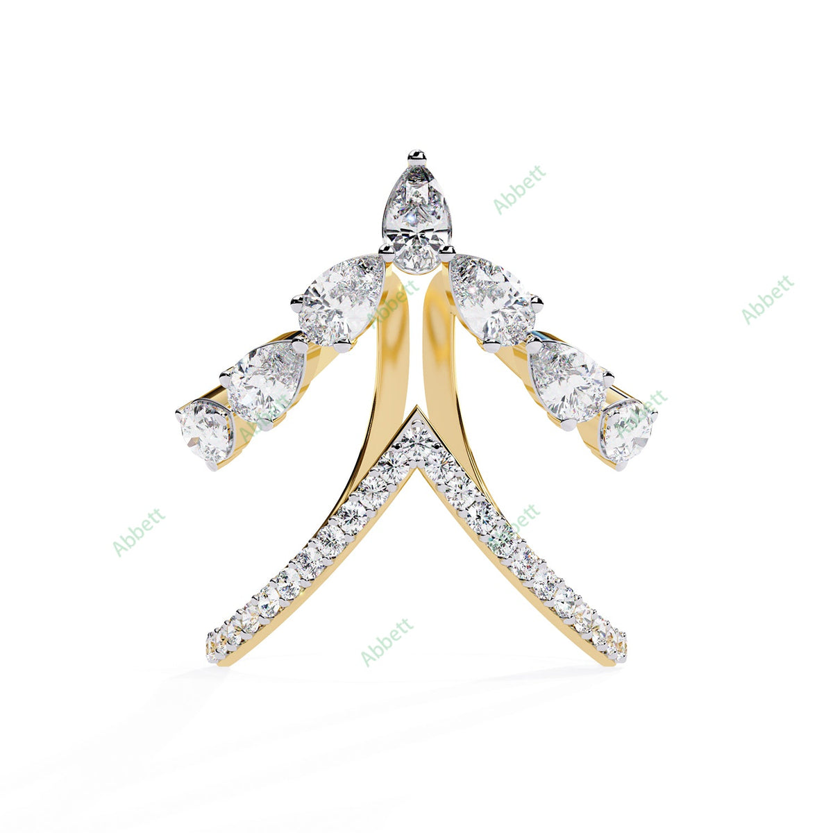 Curved Engagement Ring ENCU1180