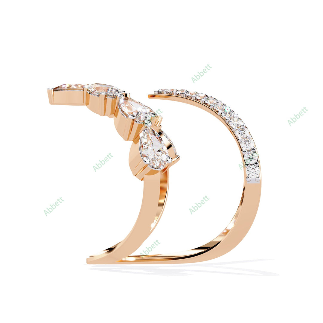 Curved Engagement Ring ENCU1180
