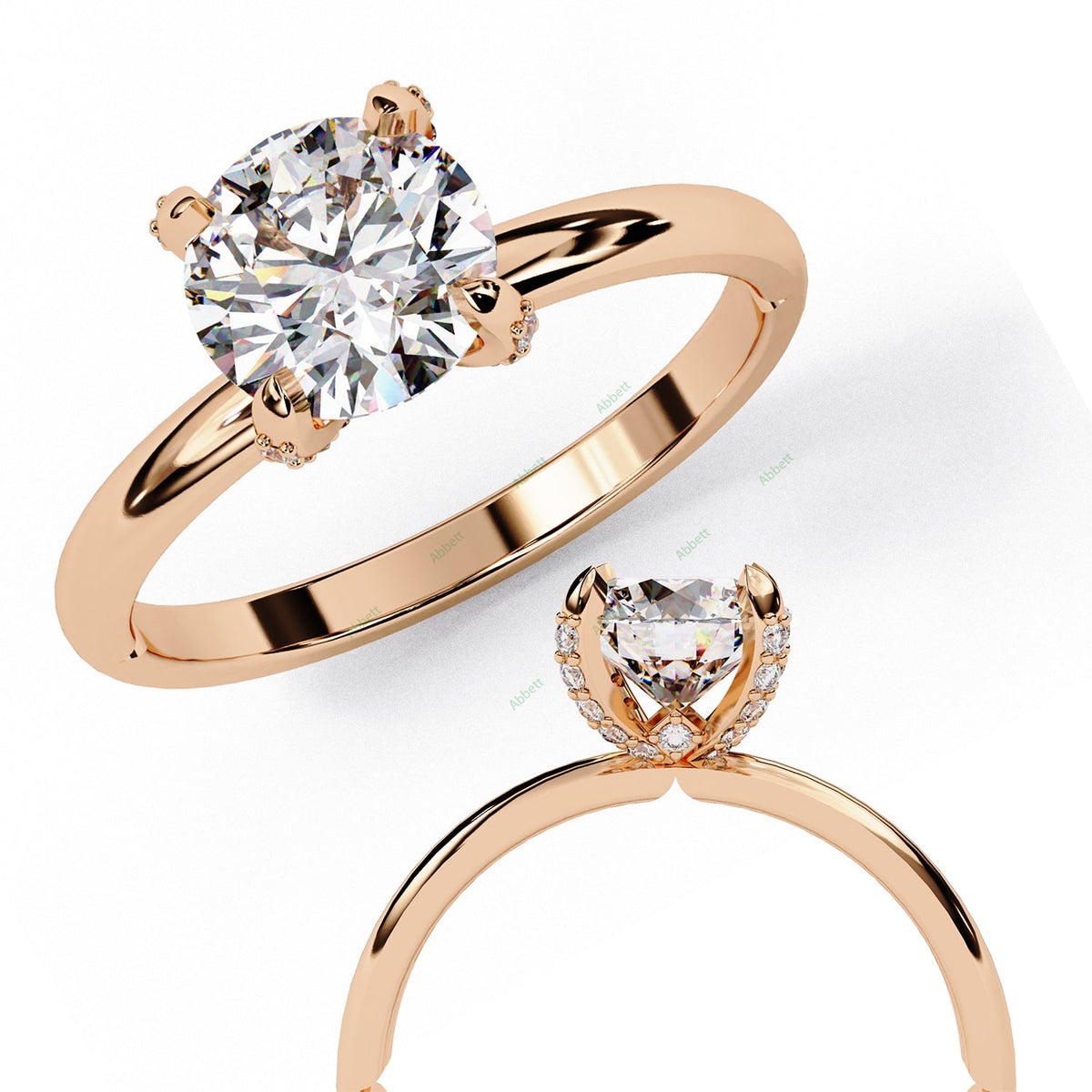 Hidden Accent Engagement Ring ENHI1072