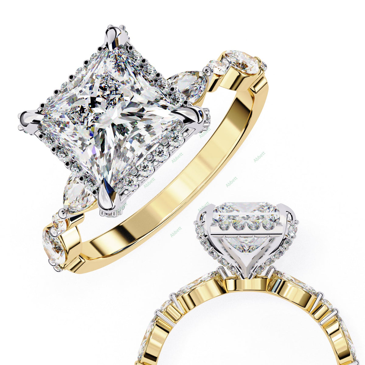 Hidden Accent Engagement Ring ENHI1089
