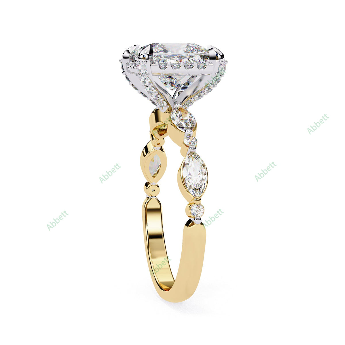 Hidden Accent Engagement Ring ENHI1089