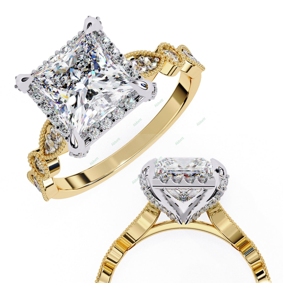 Hidden Accent Engagement Ring ENHI1090