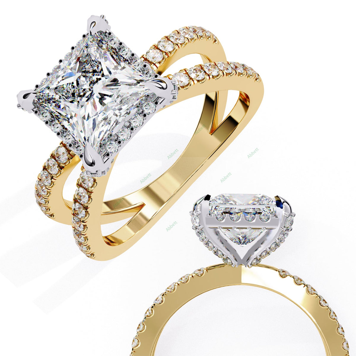 Hidden Accent Engagement Ring ENHI1091