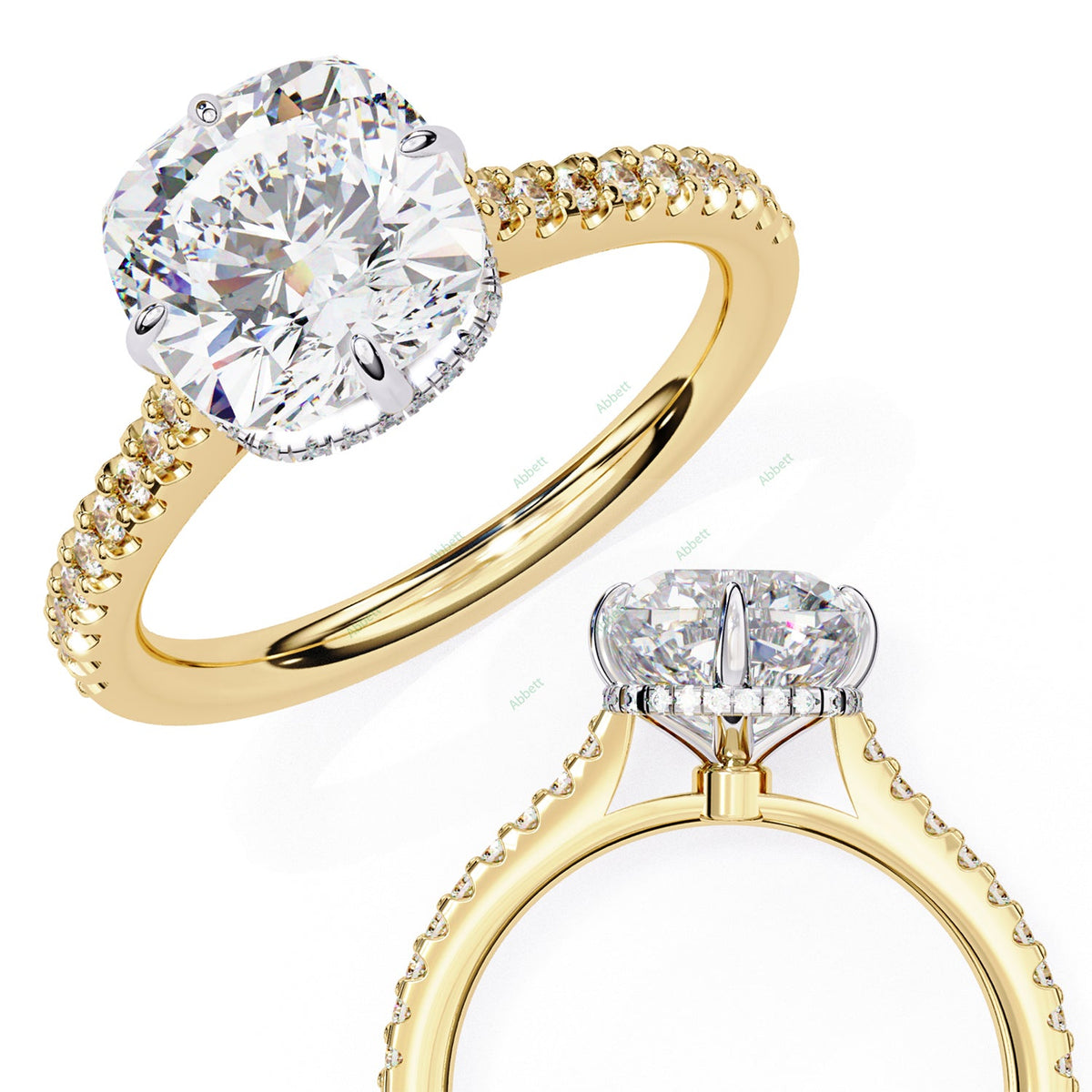 Hidden Halo Engagement Ring ENHI1102