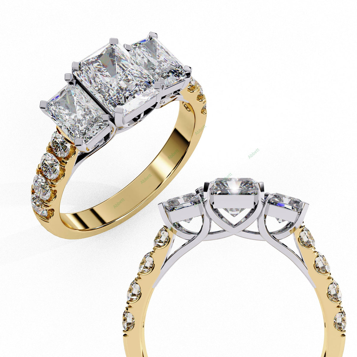 Three Stone Engagement Ring ENTH1055