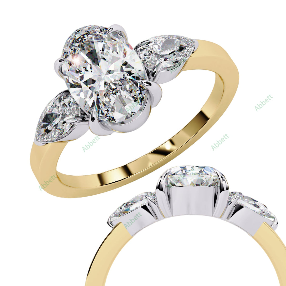 Three Stone Engagement Ring ENTH1060