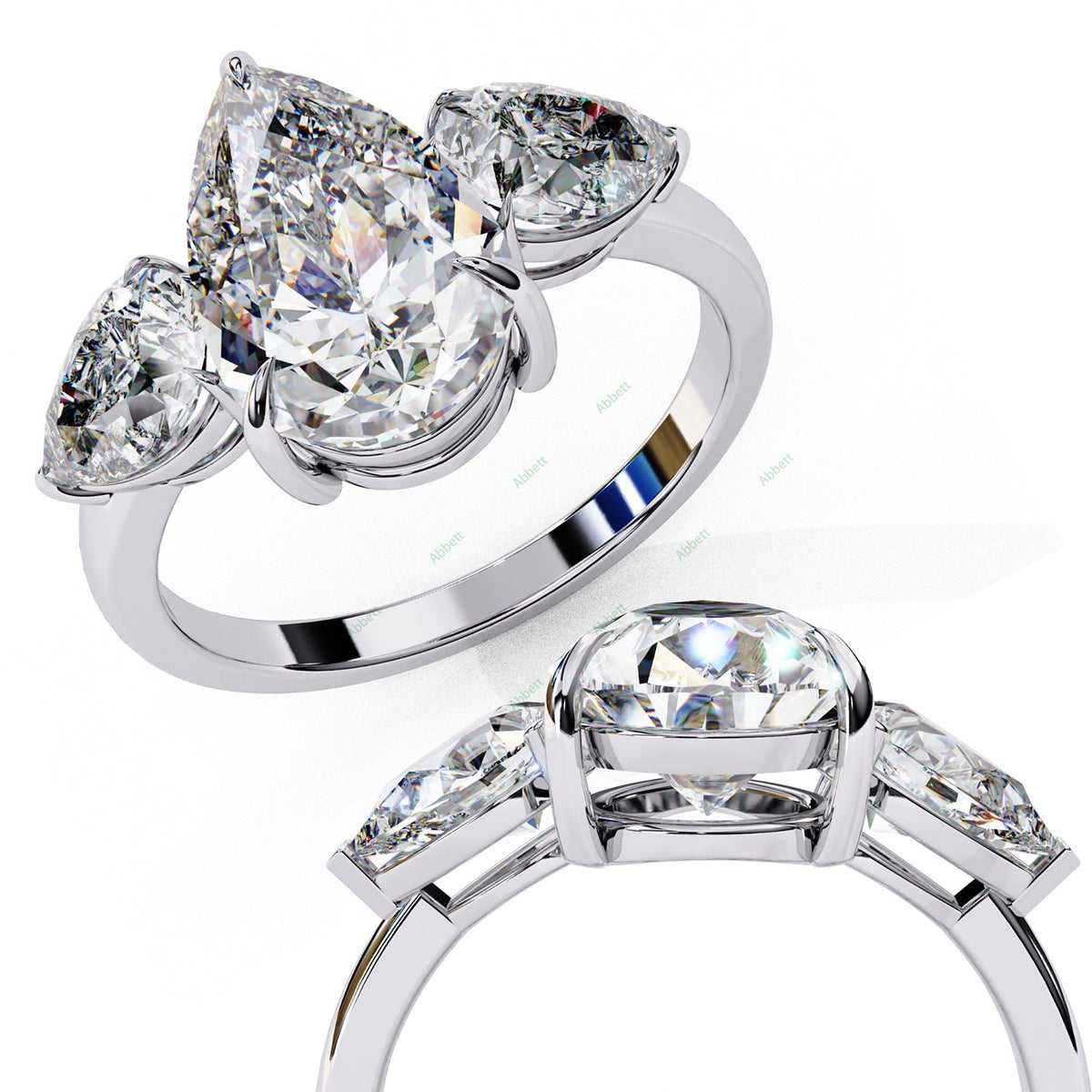 Three Stone Engagement Ring ENTH1062