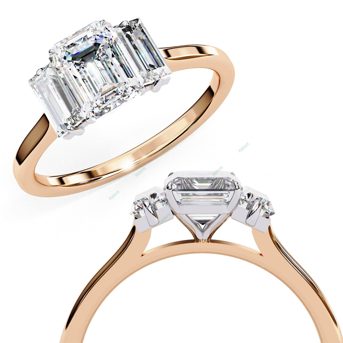 Three Stone Engagement Ring ENTH1064