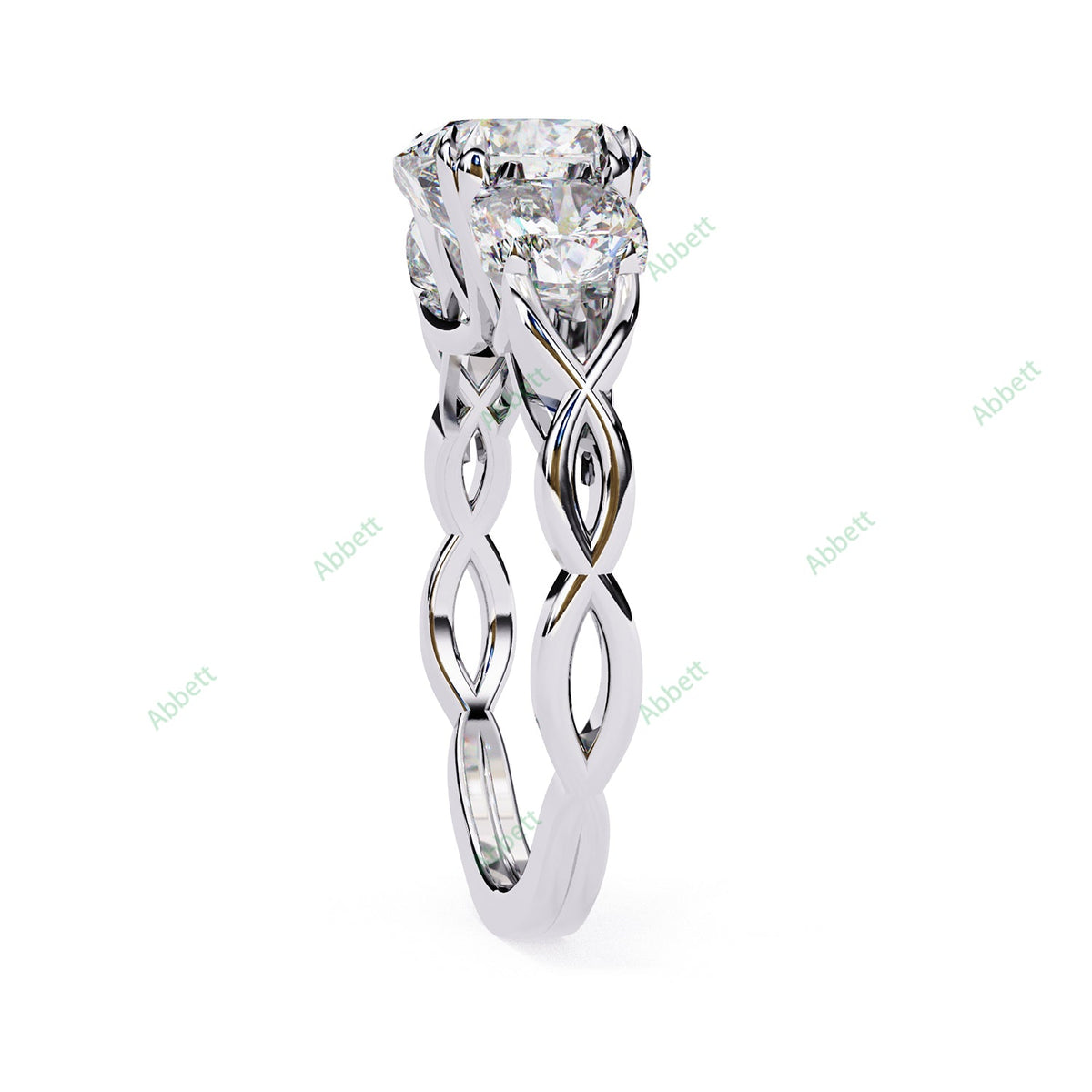 Three Stone Engagement Ring ENTH1101