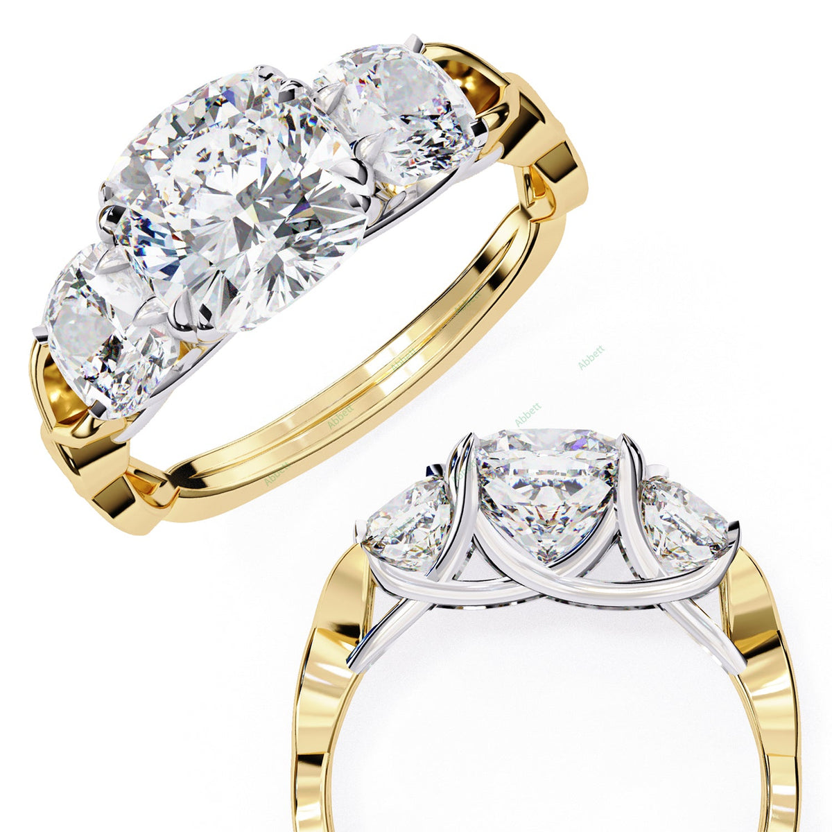 Three Stone Engagement Ring ENTH1101