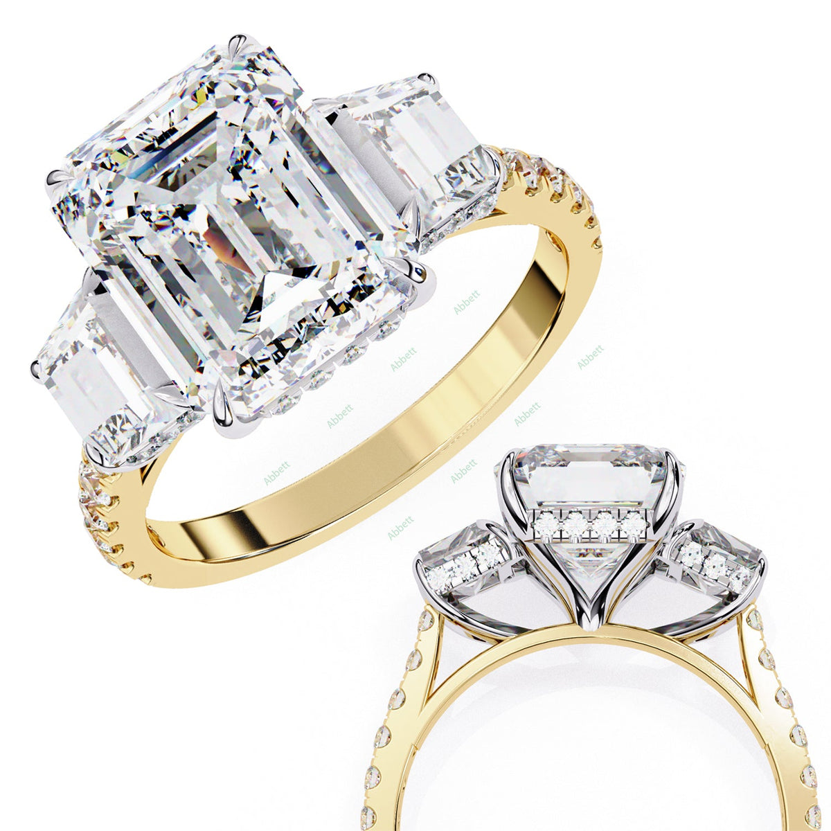 Three Stone Engagement Ring ENTH1108