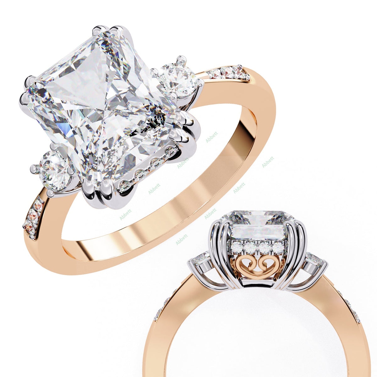 Three Stone Engagement Ring ENTH1116